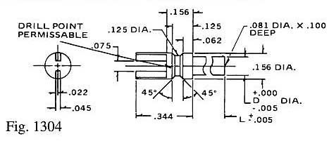 Dimensional drawing for Staffall part 1304