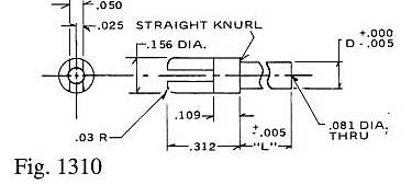 Dimensional drawing for Staffall part 1310