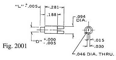 Dimensional drawing for Staffall part 2001