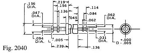 Dimensional drawing for Staffall part 2040