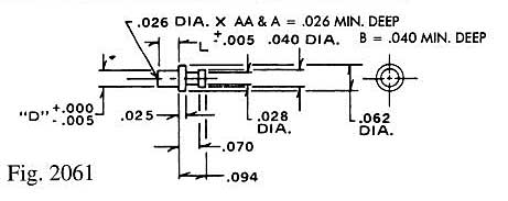 Dimensional drawing for Staffall part 2061