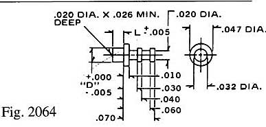 Dimensional drawing for Staffall part 2064