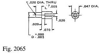 Dimensional drawing for Staffall part 2065