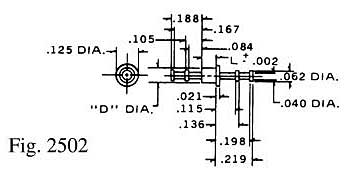 Dimensional drawing for Staffall part 2502