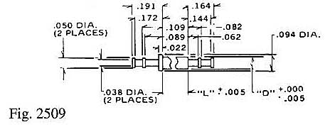 Dimensional drawing for Staffall part 2509