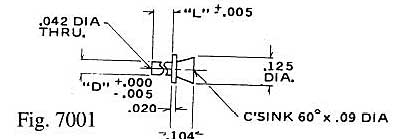 Dimensional drawing for Staffall part 7001